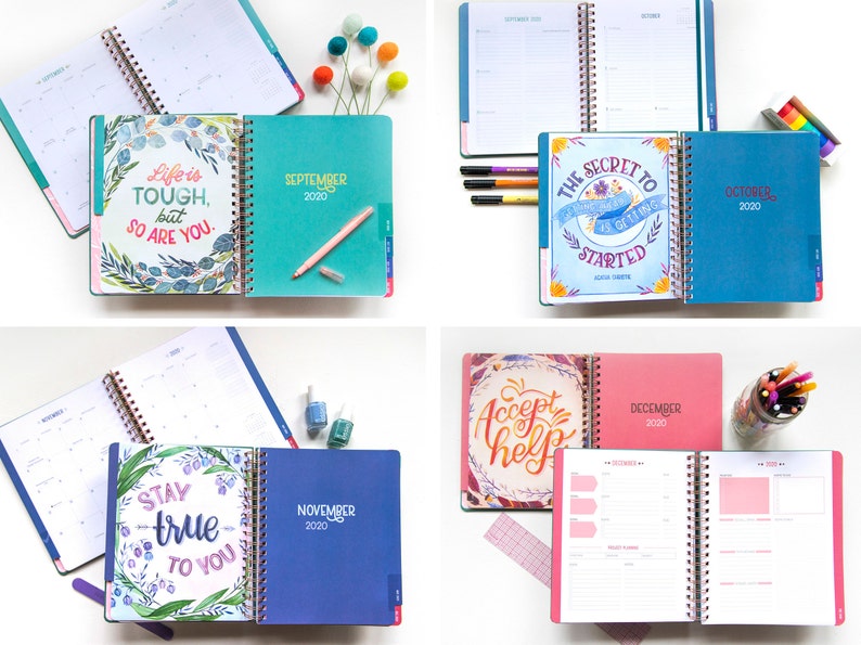 2021 Week View Planner Illustrated Inspirational Quote 17 Etsy