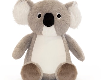 Koala, gesticktes Stofftier, personalisiertes Geschenk, Giraffe, Baby-Andenken