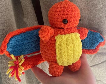 Vuurdraak Amigurumi | Haakpatroon voor een vuurdraak