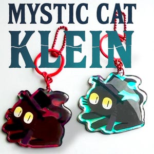 Mystery Cat Keychain: Double-Sided Acrylic Charm, Lord of Mysteries Fan Art