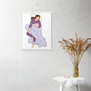 Magnetic Wooden Poster Hanger Frames with Parsley Watercolor Canvas Print | Wooden Poster Hanger Frames for Artwork and Prints