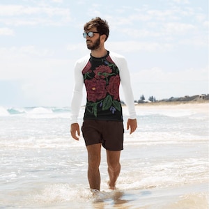 Personalized Men&#39;s Compression Rashguard: Custom BJJ, MMA, Swim Shirt