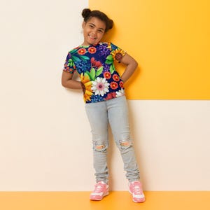 Personalized Kids Graphic T-Shirts | Custom Name Eco-Friendly Cotton Tees | Sustainable Children&#39;s Clothing | Soft Crew Neck Birthday Gift