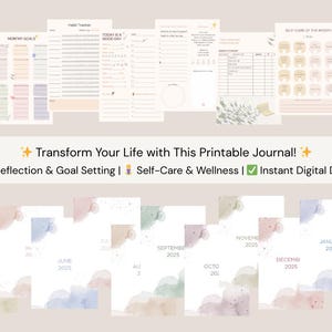 Daily Reflection | Goal Setting Journal | Self-Care & Wellness Planner