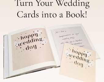 Maak van je kaarten een boek | Bruiloft, verjaardag, pasgeboren baby, jubileum | Cadeau voor hen