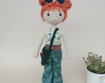 Crochet Art Doll: Handmade Amigurumi with Removable Outfit
