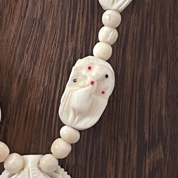 Vintage Carved Bead Peacock Pendant Peacock Jewelry View 3