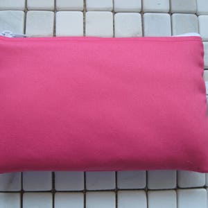 bright pink twill large padded bag