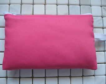 bright pink twill large padded bag