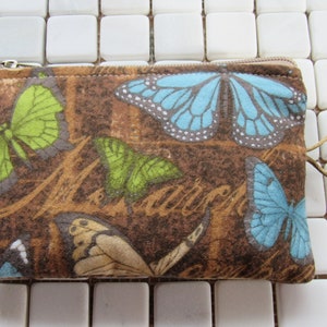 butterfly flannel padded zipper bag
