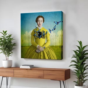 Let The Spirits Fly, Surreal Art Canvas Print, Large Wall Art, Surreal Canvas Print, Framed Canvas Wall Art, Surreal Modern Wall Decor