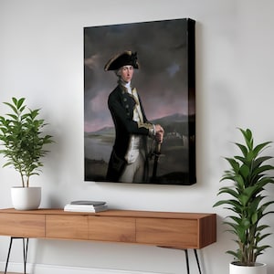 English Admiral Horatio Nelson Decorative Wall Art, Portrait Canvas Art, Portrait Canvas Decor, Portrait Canvas Wall Decor