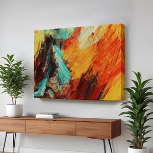 Futuristic Abstract Look Decorative Canvas Wall Art, Abstract Modern Wall Decor, Abstract Canvas Print, Framed Canvas Wall Art