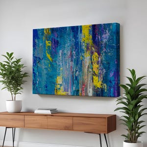 Abstract Oil Painting Look Decorative Canvas Wall Art, Abstract Canvas Wall Art, Abstract Canvas Print, Framed Canvas Wall Art
