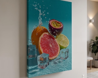 Vintage Framed Fruit Bowl Print: Valerie Evers Wenk Folk Art