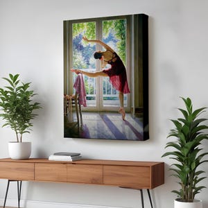 Dancer Woman Performing Ballet Wall Art, Housewarming Gifts, Nü Canvas Print, Framed Canvas Wall Art, Nü Modern Wall Decor