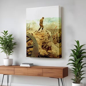 Atatürk And The Great Offensive Wall Art, Modern Portrait Canvas Art, Portrait Wall Art, Portrait Canvas Art, Portrait Canvas Decor