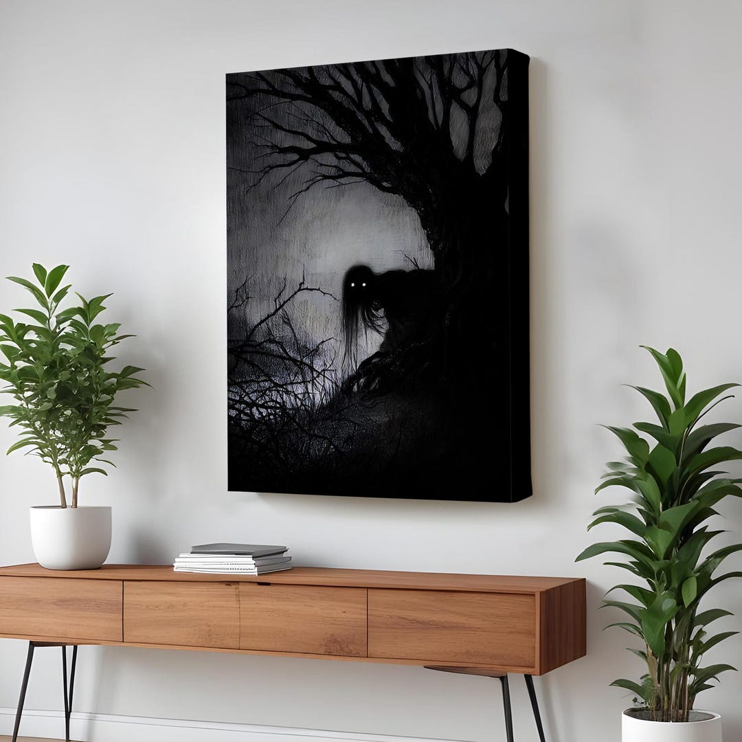 Terrifying Pair of Eyes İn the Dark Wall Art, Housewarming Gifts ...