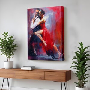 Dancing Couple Decorative Wall Art, Nü Canvas Wall Art, Framed Canvas Wall Art, Nü Canvas Print, Housewarming Gifts, Large Wall Art