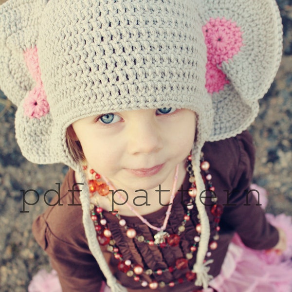 Peanuts the Elephant Crochet Hat PDF Pattern