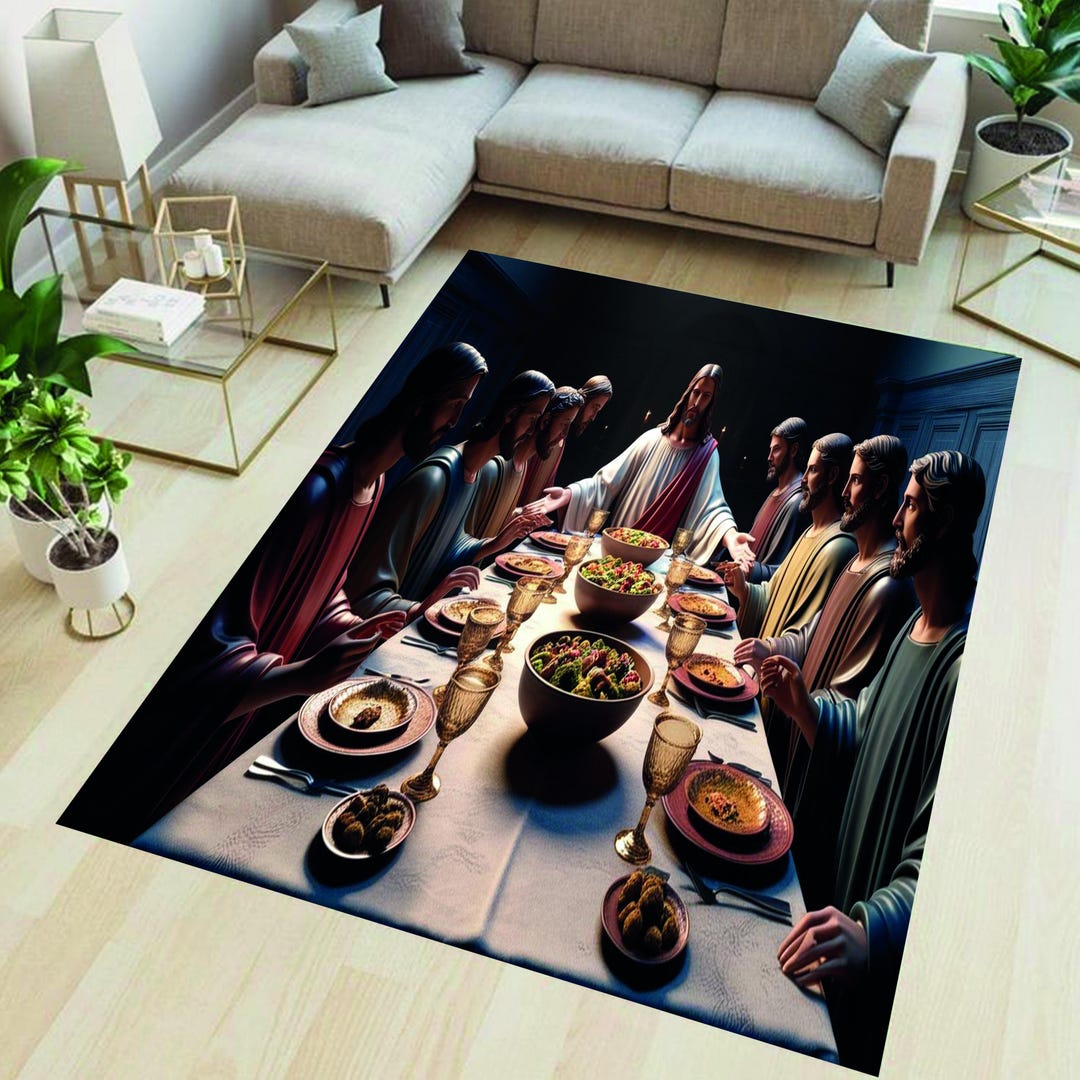 Last Supper Scene Rug,betrayal Rug,new Testament Scenes Rug,jesus Rug ...