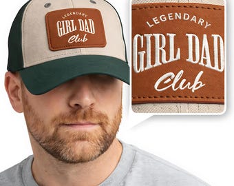 Gorra de béisbol estilo camionero con parche de cuero para niña, regalo del Día del Padre para papá, gorra de béisbol "Dad Life", regalo para papá primerizo, gorra de papá moderna de estilo casual.
