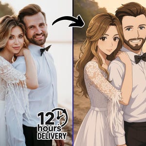Custom Anime Portrait From Photo, Anime Portrait illustrations, Convert Image into Anime Style | Anime Lover Gift - 12 Hours Delivery