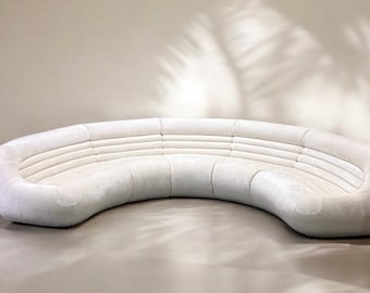 Authentic Carrera Modular Sofa by De Pas D'Urbino Lomazzi 1969 - Rare Mid-Century Modern Italian White Sectional - BBB Bonacina - Set of 5