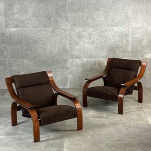 Woodline Armchairs by Marco Zanuso for Arflex, 1960s, Set of 2