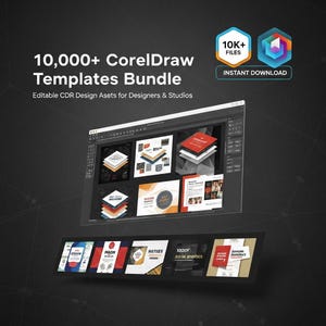 10,000+ CorelDraw Templates Bundle, Editable CDR Design Assets (Instant Download)