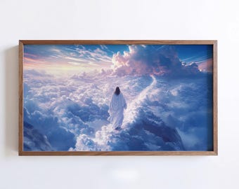 Ascension of Christ | Christian Frame TV Art | Jesus in Heaven | Cinematic Resurrection Collection Art