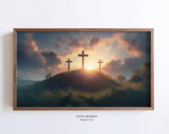 Frame TV Art | Jesus Is Risen | Samsung Frame TV Christian Art | Easter Decor | Christian Cross