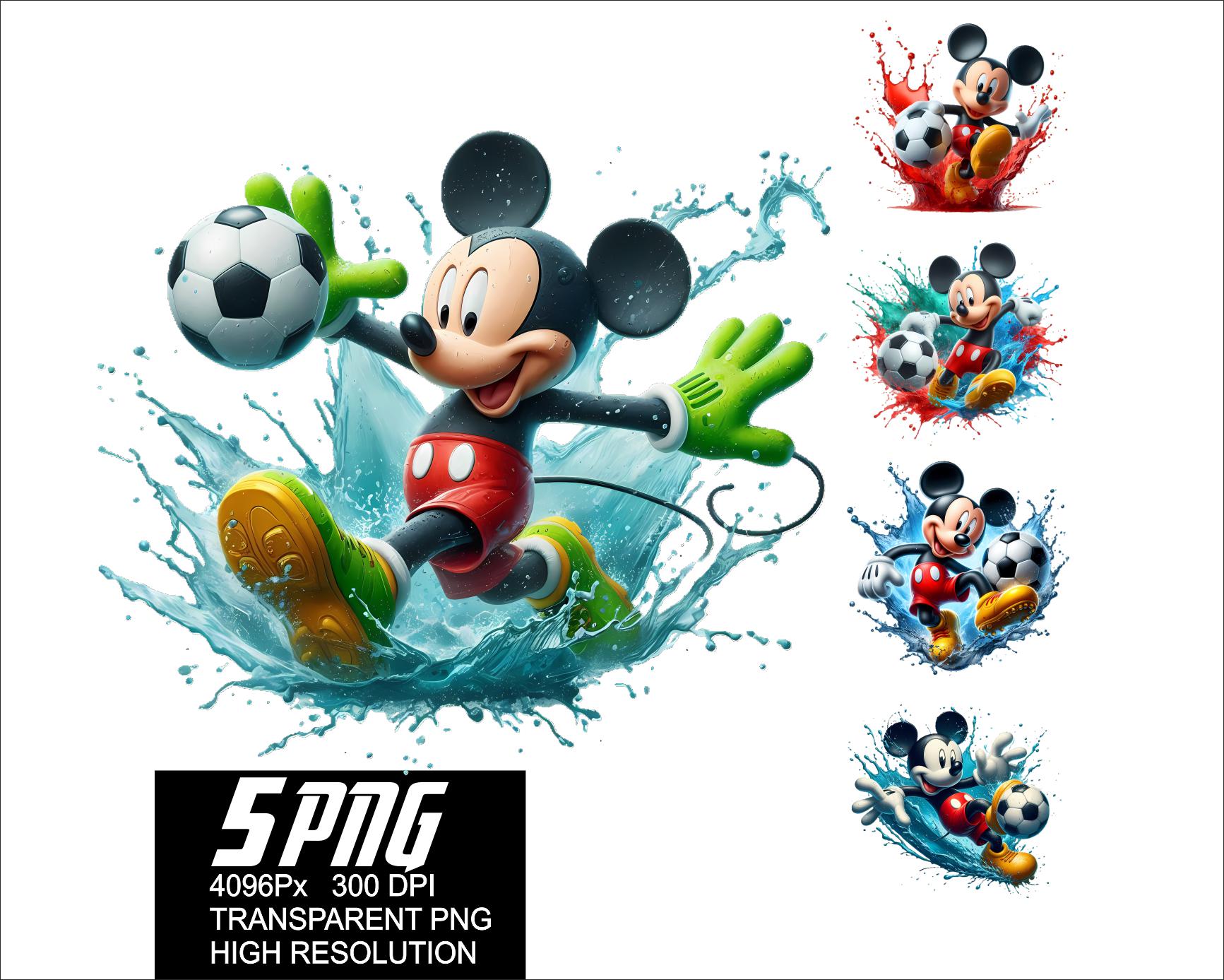 5 PNG Mickey Soccer Design Mouse Football High Resolution 4096px