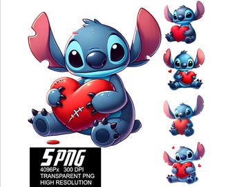 5 PNG ステッチ ハート 枕 デザイン ステッチ ラブ ハート PNG 高解像度 4096 ピクセル デザイン印刷または昇華 T シャツ ステッカー マグカップ用