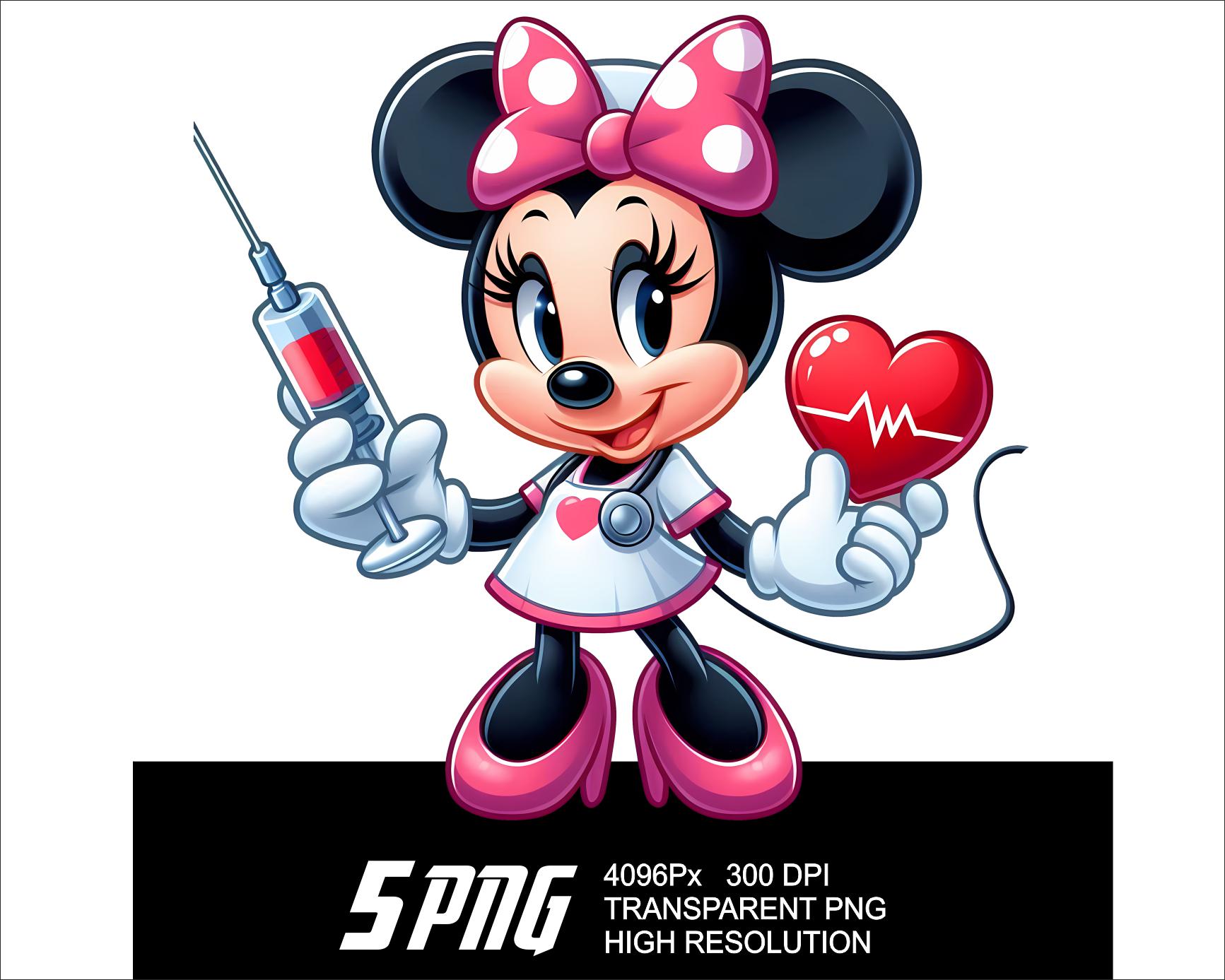 5 PNG ミニー ナース ハート デザイン マウス ナース ラブ 高解像度