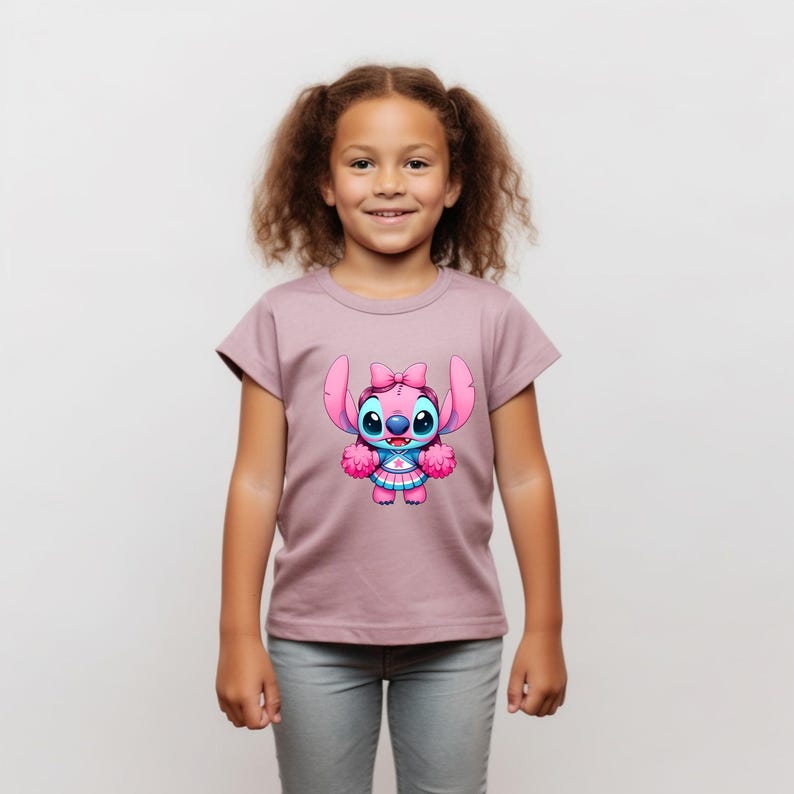 5 PNG Cheer Stitch Angel Design Stitch Angel Cheer Clipart Png High Resolution 4096px Design printing or Sublimation for Tshirt Sticker Mug image 9