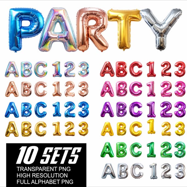 Alphabet Balloons - Etsy