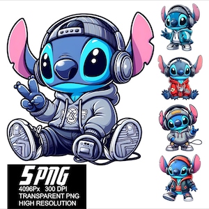 5 png-steek StreetWear Design Street Wear-steek png hoge resolutie 4096 px Ontwerpen afdrukken of sublimeren voor T-shirt Sticker Mok