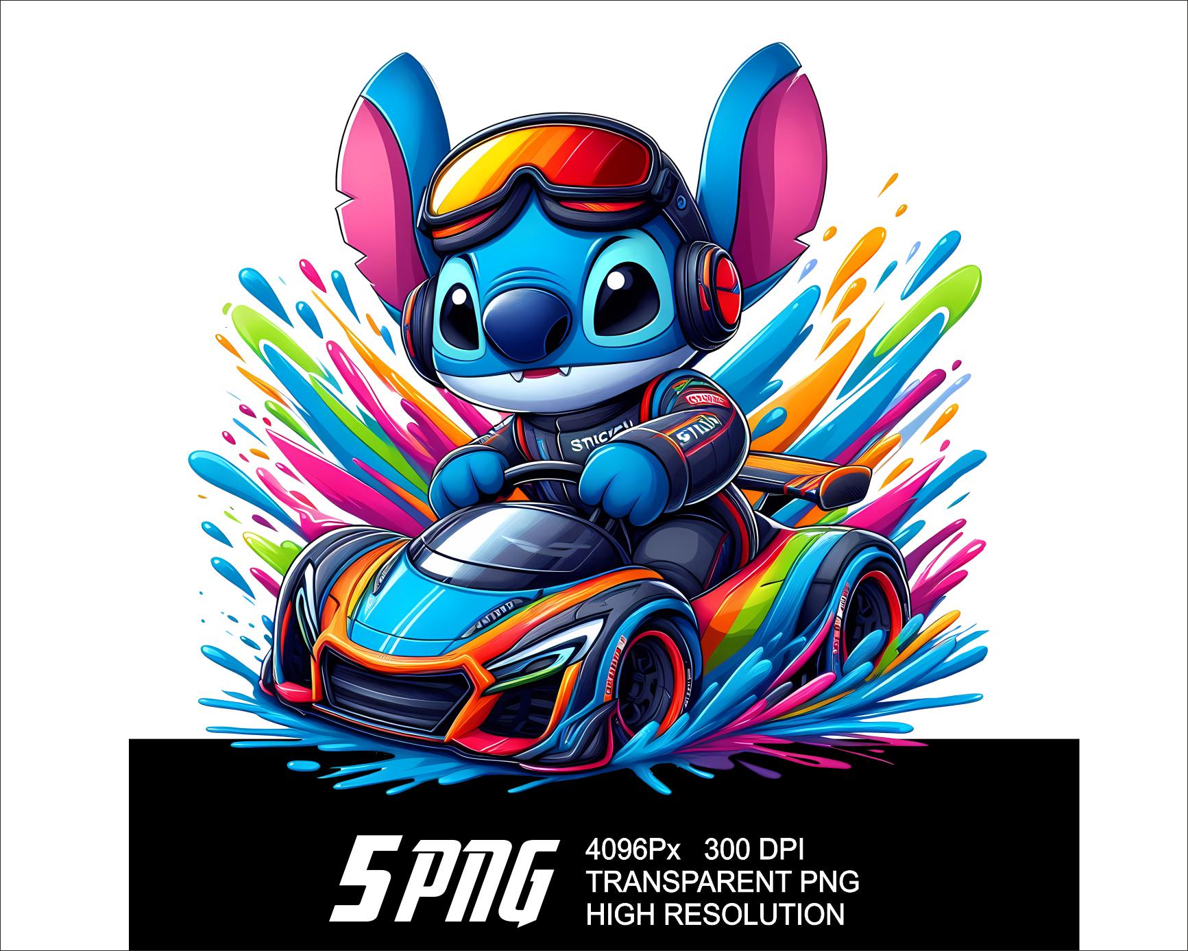Stitch Racer 5 PNG Stitch Racer Design Car Racer Stitch Png High Resolution 4096px ...