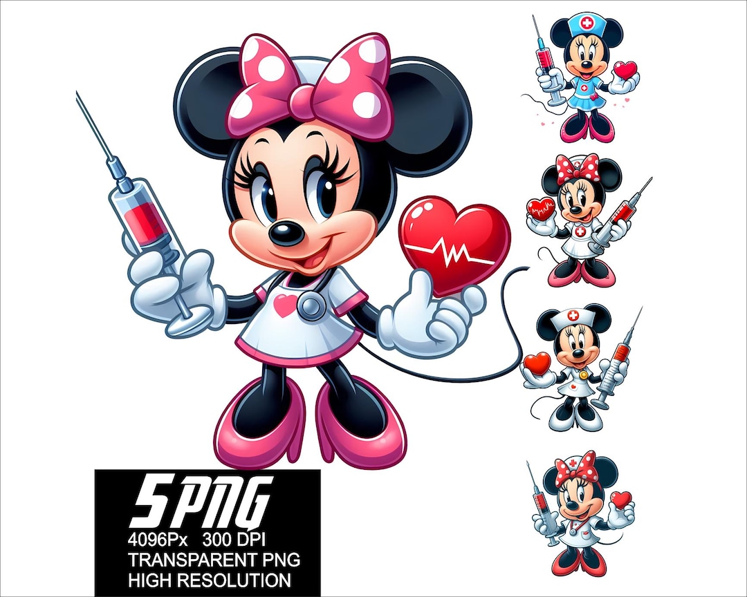 5 PNG ミニー ナース ハート デザイン マウス ナース ラブ 高解像度