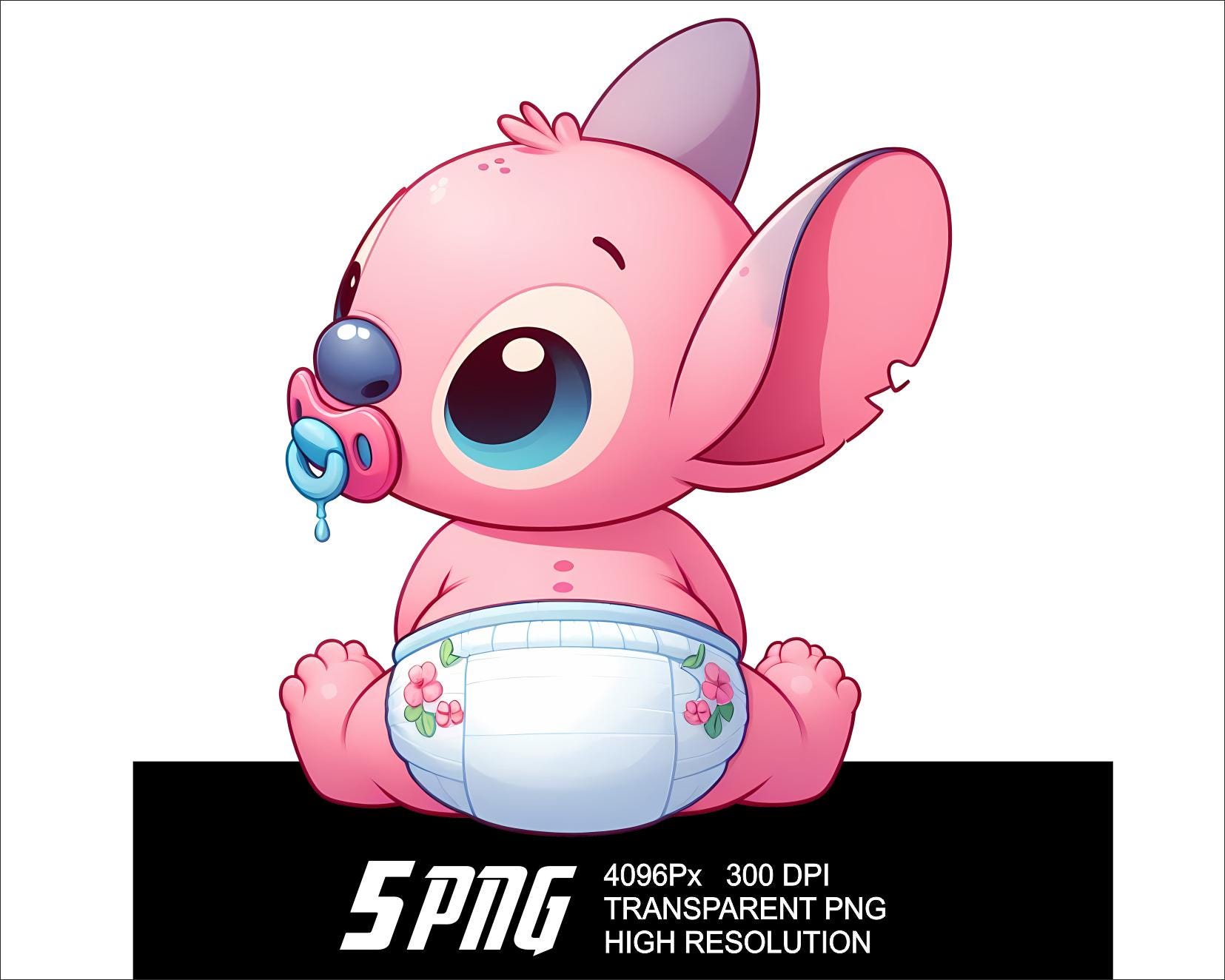 5 PNG Stitch Baby Girl Angel Design Stitch High Resolution 4096px ...