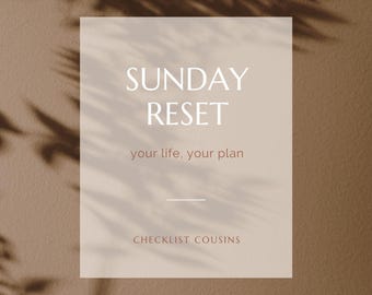 Sunday Reset Planner