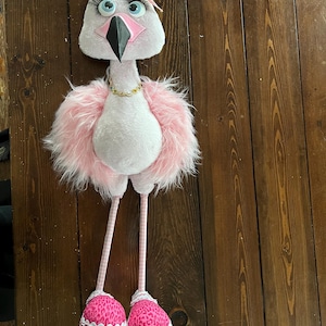 Flamingo, summer , Wreath Attachment, Whimsical flamingo  Attachment