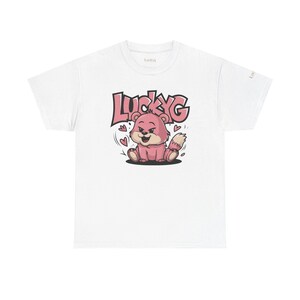 Lucky G Unisex Heavy Cotton Tee - Cute Cartoon Dog Graphic Shirt