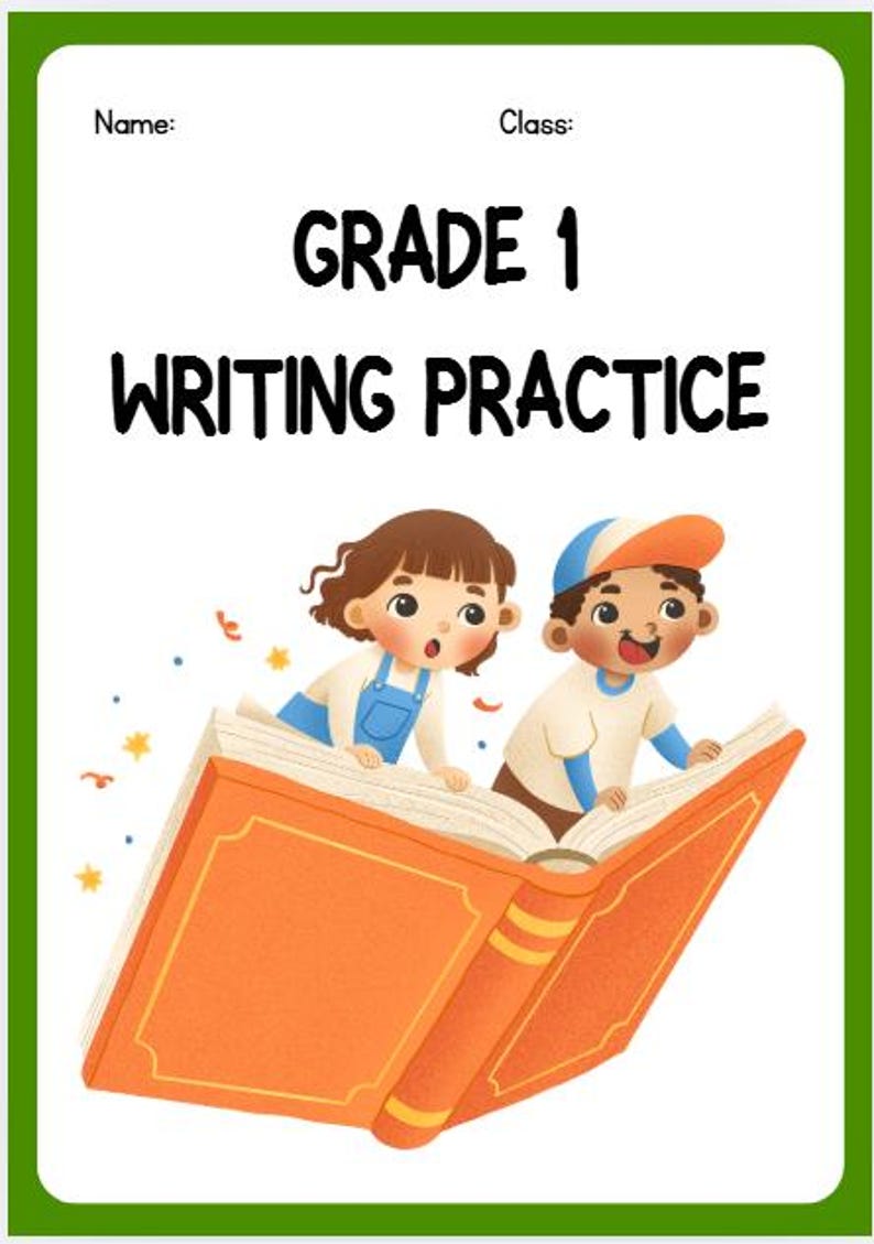 Grade 1 Writing Practice Workbook PDF - Etsy