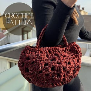 Detailed Crochet Bag Pattern PDF - Chunky Bag Tutorial, Handmade Purse Pattern, Easy DIY Bag with T-Shirt Yarn, Digital Crochet Pattern