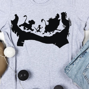 Lion King Inspired T-Shirt Simba and Friends Graphic Tee,  Safari Animal Shirt ,Cute Cartoon Movie Fan Gift , Unisex Disney Trip Shirt