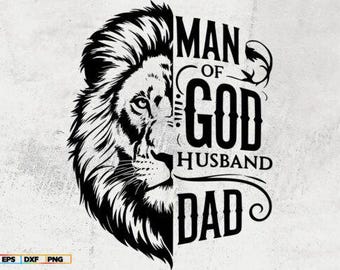 Christian Father's Day SVG: Man of God Husband Dad Design (Digital Files