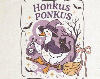 Funny Halloween Goose PNG: Honkus Ponkus Witch Clipart (Digital Download