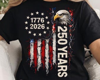 USA 250th Anniversary Bald Eagle PNG, Patriotic 1776-2026 Design, American Clipart (Digital Download)